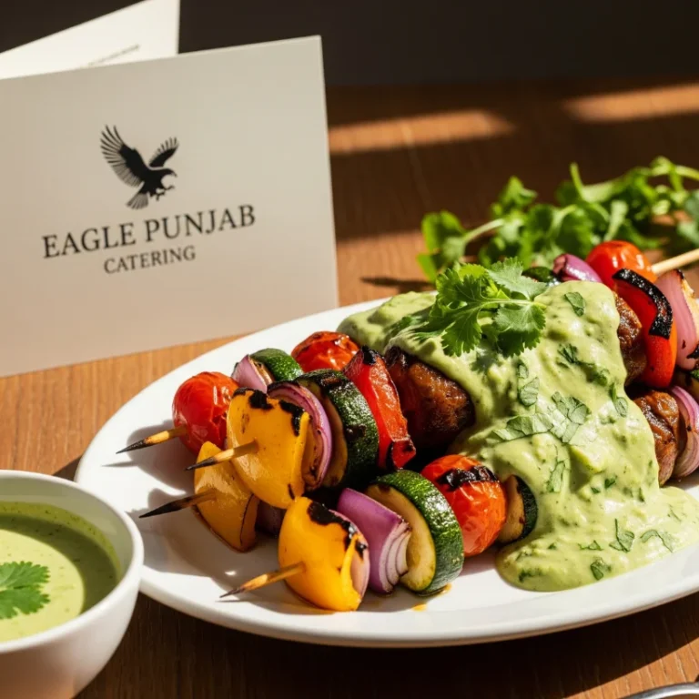 Veg Shashlik with Green Curry